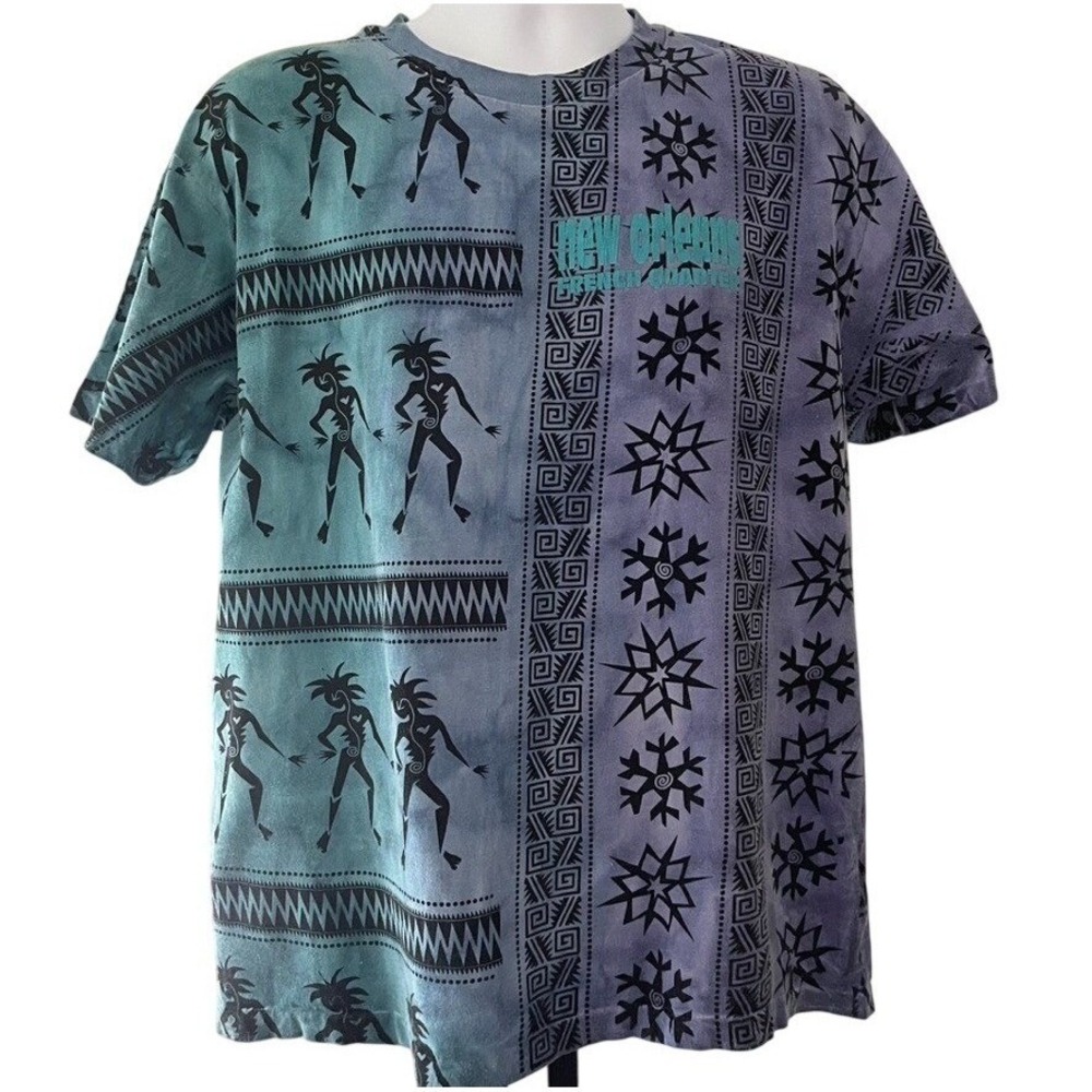 Vintage 90s Hanes Heavyweight Kokopelli New Orleans Graphic Tee USA Large